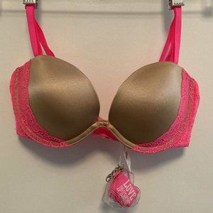 PINK- Size 34B - Strapless - Plunge - Push-up Bra